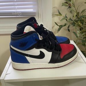 Jordan Kids' Mid-Top Sneakers in Black, Red, Blue & White